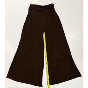 Free People Beach Womens XS Brown Wide Leg Palazzo Pants Elastic Waist Flowy